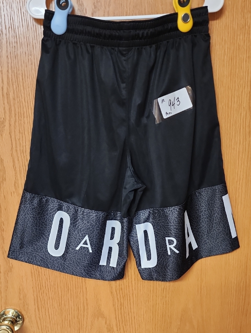 Jordan Black Shorts with White Jumpman Logo Mens M number 943
